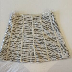 Proenza Schouler Cream and Grey A-Line Skirt